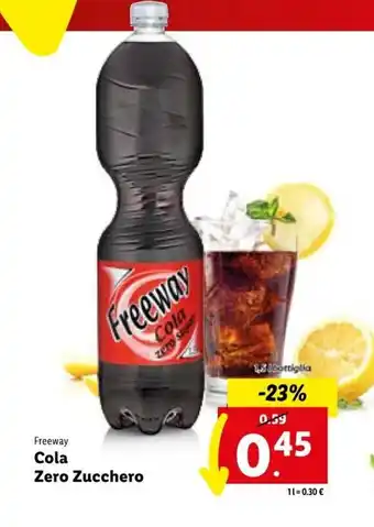 Lidl Freeway Cola Zero Zucchero 1,5 l offerta