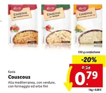 Lidl Kania Couscous 130 g offerta