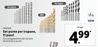 Lidl Parkside Set punte per trapano, 11 pezzi offerta