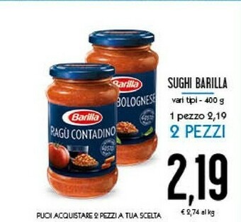 Conad Barilla Sughi per pasta offerta
