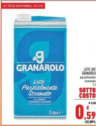 Conad Granarolo Latte Parzialmente Scremato 1000 G(ml) offerta