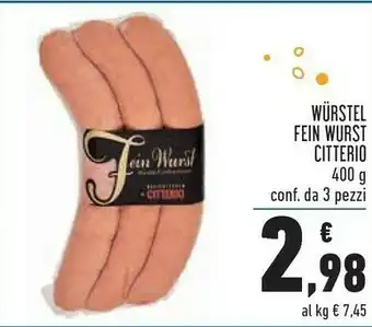 Conad Citterio citterio wurstel fein wurst offerta