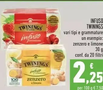 Conad Twinings Infuso Aromatizzato Limone E Zenzero 30 G(ml) offerta