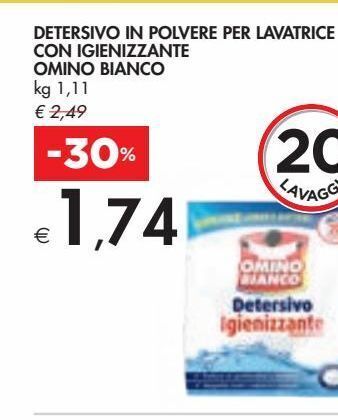 Bennet Detersivo in polvere per lavatrice con igienizzante omino bianco offerta