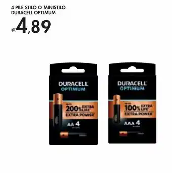 Bennet 4 pile o ministilo duracell optimum offerta