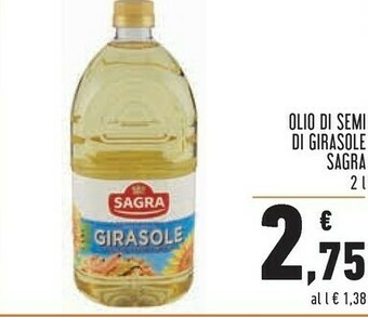 Conad Sagra Olio Di Semi Di Girasole 2000 G(ml) offerta