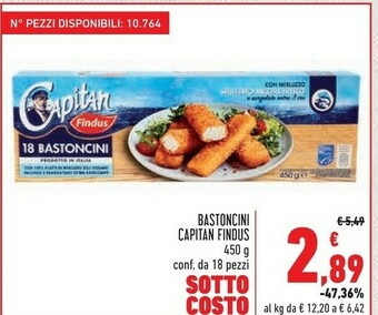Conad Findus 18 Bastoncini Con 100% Filetti Di Merluzzo 450 G(ml) offerta
