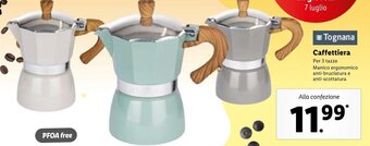 Lidl Tognana Caffettiera 3 tazze offerta
