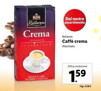 Lidl Bellarom Caffè crema 250 g offerta
