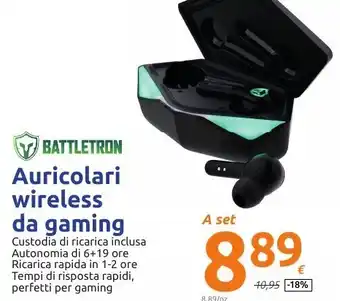 Action Battletron Auricolari wireless da gaming offerta