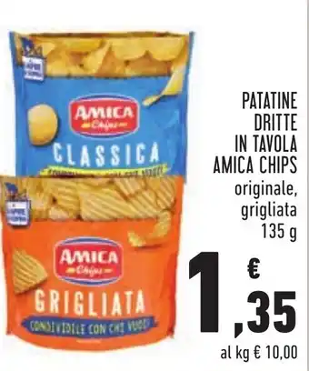 Conad Superstore Amica Chips Patatine Dritte in Tavola originale, grigliata 135 g offerta