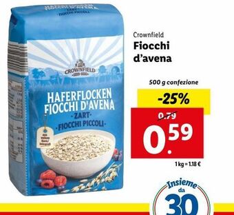 Lidl Fiocchi d'avena offerta