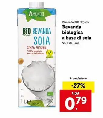 Lidl Bevanda biologica a base di soia offerta