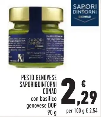 Conad Superstore Sapori & Dintorni Conad Pesto Genovese con basilico genovese DOP 90 g offerta