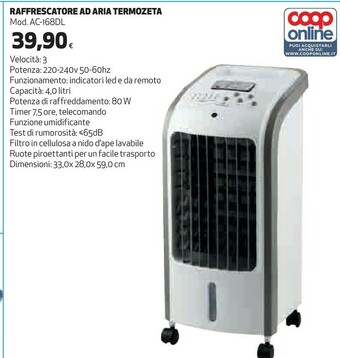 Coop Termozeta Termozzeta Raffrescatore Ad Aria Ac-168dl offerta