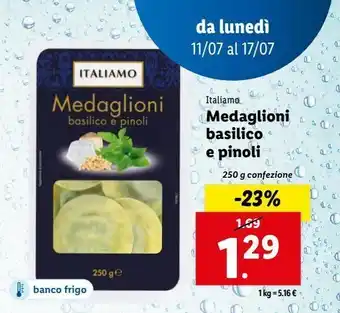 Lidl Medaglioni basilico e pinoli offerta