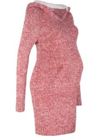 Bonprix Abito prémaman in maglia con cappuccio foderato offerta