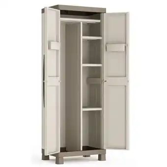 Keter mobile armadio armadietto in resina plastica alto con portascope 2 ante