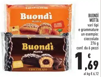 Conad Superstore Motta Buondì vari tipi cioccolato 276 g 6 pezzi offerta