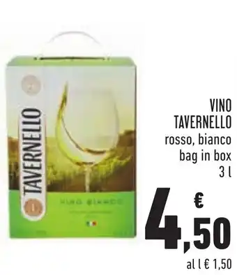 Conad Superstore Tavernello Vino rosso, bianco bag in box 3 l offerta