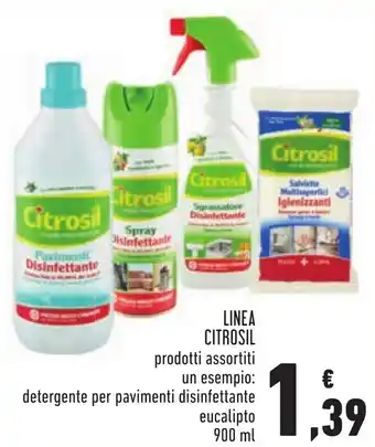 Conad Superstore Citrosil Linea prodotti assortiti detergente per pavimenti disinfettante eucalipto 900 ml offerta