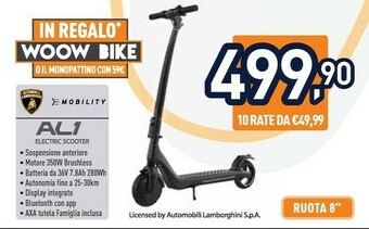 Unieuro E-Mobility Monopattino AL1 offerta