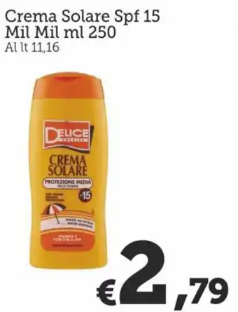 Mil Mil Crema Solare Spf 15 ml 250