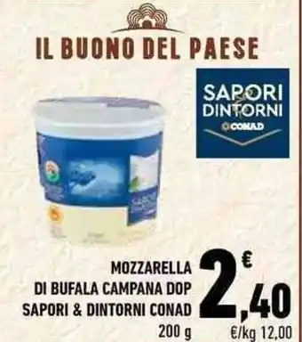 Conad City Sapori & Dintorni Conad Mozzarella Di Bufala Campana DOP 200 g offerta