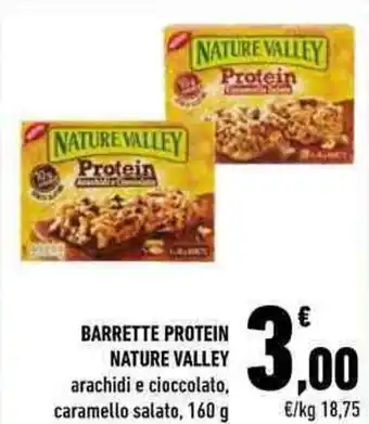 Conad City Nature Valley Barrette Protein arachidi e cioccolato, caramello salato 160 g offerta