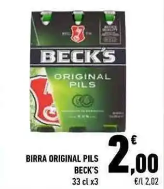 Conad City Beck's Birra Original Pils 33 cl x3 offerta