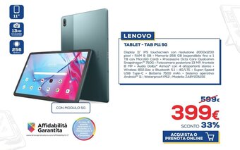 Euronics Lenovo Tablet - Tab P11 5G offerta