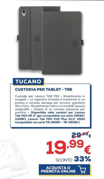 Euronics Tucano Custodia per Tablet - TRE offerta