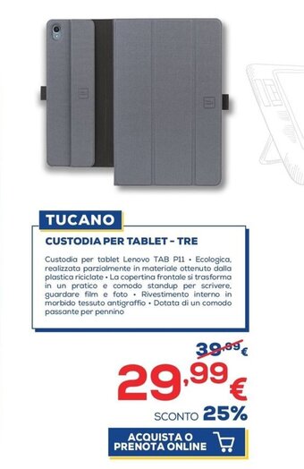 Euronics Tucano Custodia per Tablet - TRE offerta