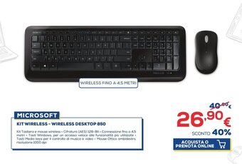 Euronics Microsoft Kit Wireless - Wireless Desktop 850 offerta