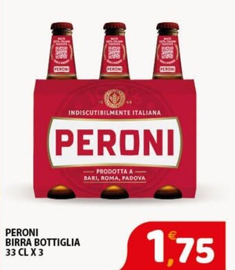 Mio Market Peroni Birra Bottiglia 33 cl x 3 offerta