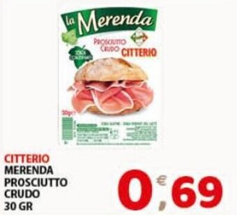 Mio Market Citterio Merenda Prosciutto Crudo 30 gr offerta