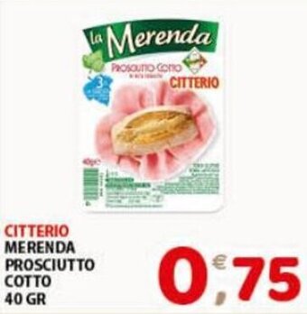 Mio Market Citterio Merenda Prosciutto Cotto 40 gr offerta