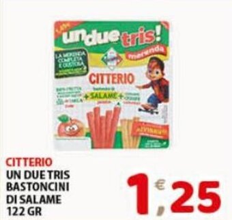 Mio Market Citterio Un Due Tris Bastoncini Di Salame 122 gr offerta