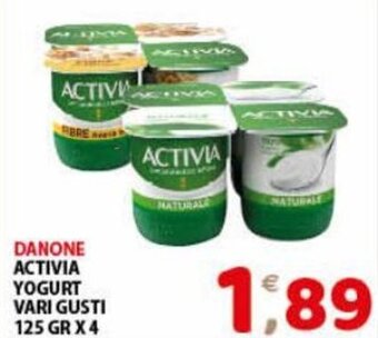 Mio Market Danone Activia Yogurt Vari Gusti 125 gr x 4 offerta