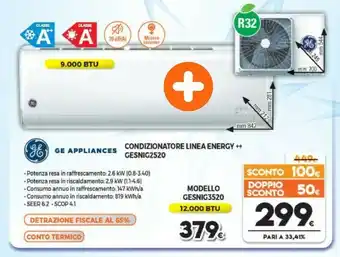 Expert Ge Appliances Condizionatore Linea Energy GESNIG2520 offerta