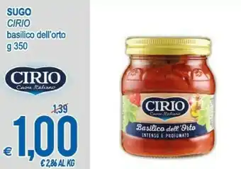 MD Discount Cirio Basilico Dell'Orto Intenso E Profumato 350 G(ml) offerta