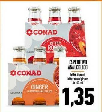 Conad Conad - Bitter Rosso L'Aperitivo Analcolico 600 G(ml) offerta