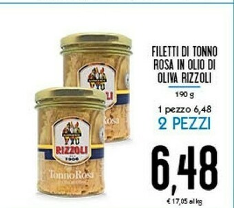 Conad Rizzoli - FIletti Di Tonno Rosa In Olio Extravergine Di Oliva offerta