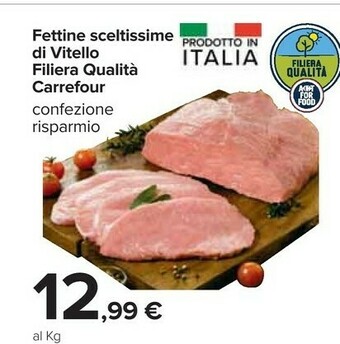 Carrefour Fettine Sceltissime Di Vitello offerta