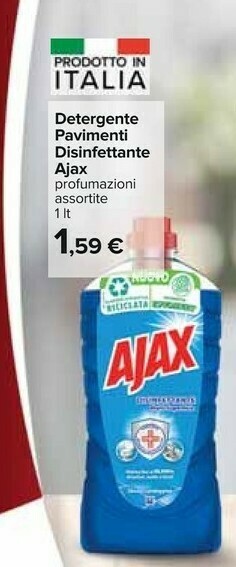 Carrefour Ajax Detergente Pavimenti Disinfettante offerta