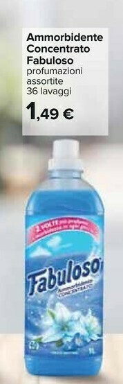 Carrefour Fabuloso Ammorbidente Concentrato offerta