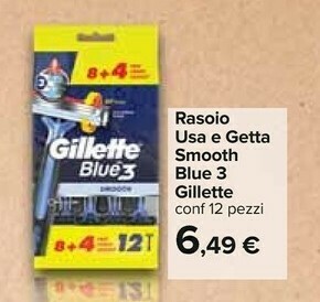Carrefour Gillette Rasoio Usa E Getta Smooth Blue 3 offerta