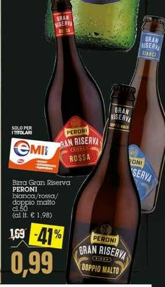 Emi Supermercati Peroni Birra offerta