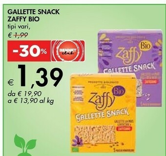 Bennet Zaffy Gallette Snack Bio offerta