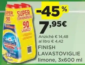 Coop Finish Gel Lavastoviglie Limone offerta